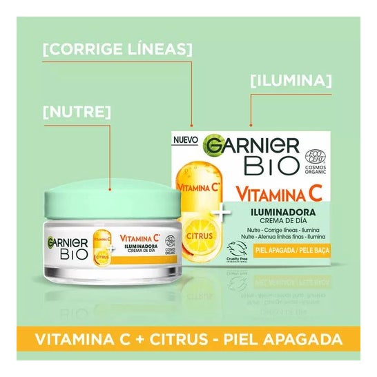 Garnier Bio Vitamina C Crema de Día Iluminadora 50ml Garnier Bio Vitamina C Crema de Día Iluminadora 50ml