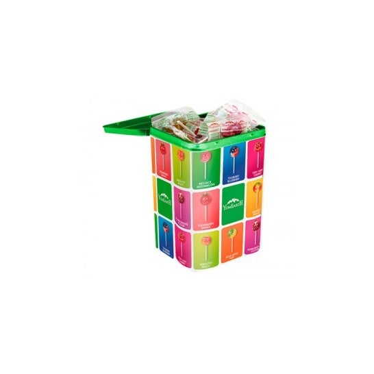 Yum Earth lata surtido de piruletas 8 sabores 50 uds