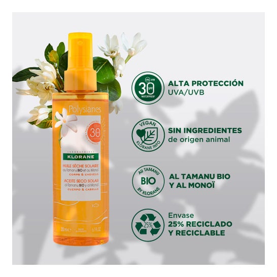 Klorane Aceite Seco Solar SPF30 200 ml