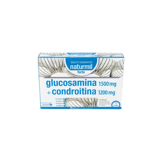 Naturmil Glucosamina y Condroitina Forte 20 Ampollas
