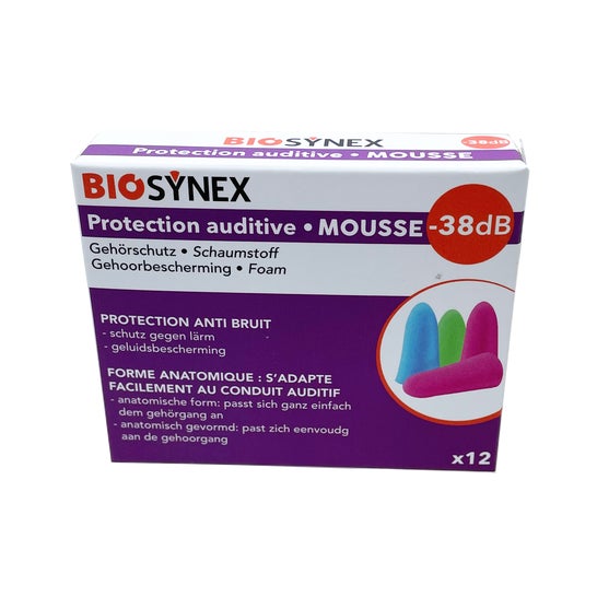 Biosynex-ørepropper af skumgummi 6 par