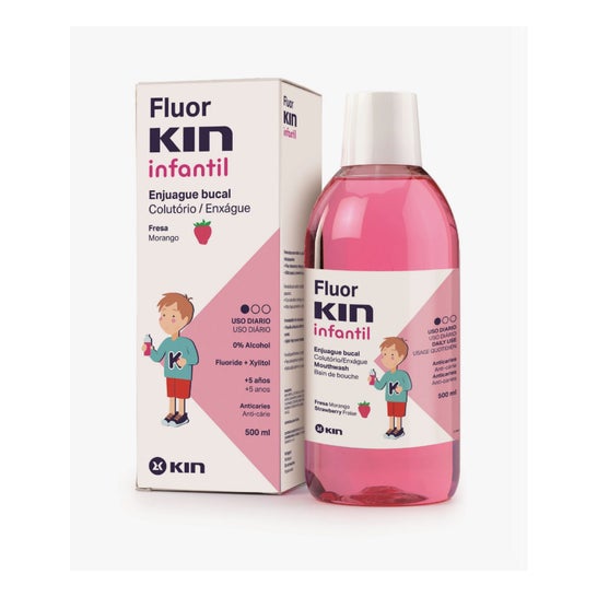 Fluor-Kin Children's Mouthwash strawberry 500ml