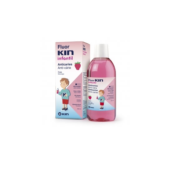 Fluor-Kin Infantil colutorio fresa 500 ml