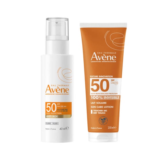 Avène Pack Expert Antiedad SPF50 40ml + Leche Invisible SPF50 250ml