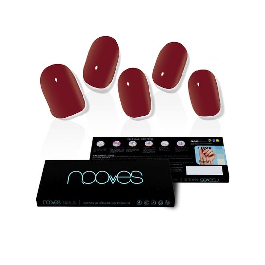 Nooves Midnight Rain Premium Luxe Solid Lámina Uñas Rojo 20uds