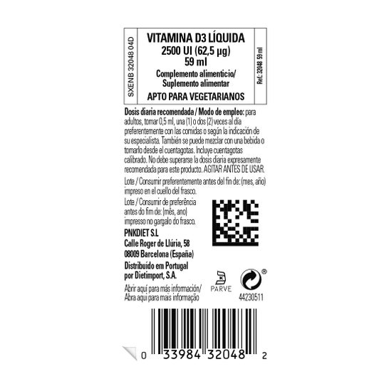 Solgar Vitamina D3 Líquida 2500 UI 62,5 mcg 59 ml