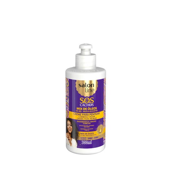 Salon Line SOS Cachos Crema Peinar Mezcla de Aceites 300ml