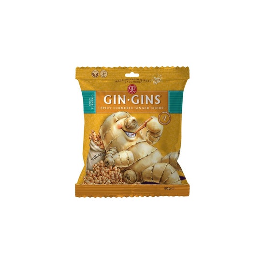 Gin Gins Spicy Turmeric Ginger Chews Bio 60g