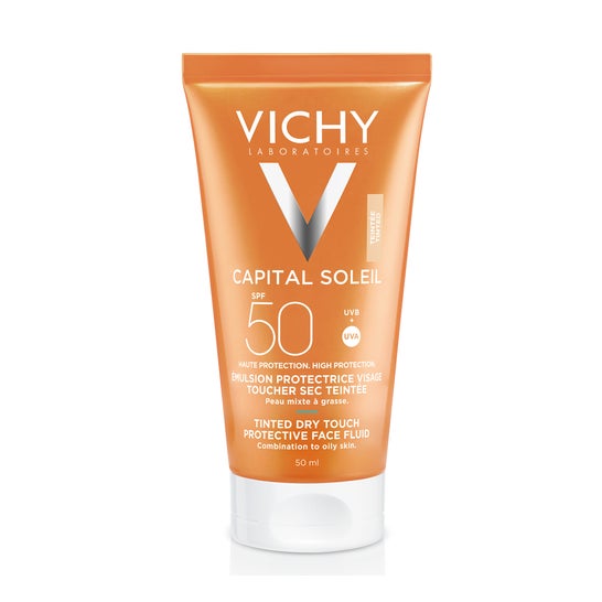 Vichy Capital Soleil Emulsión Facial Tacto Seco con Color SPF50+ 50ml