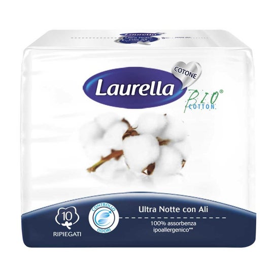 Laurella Ultra Night Absorbents Cotton 10uds