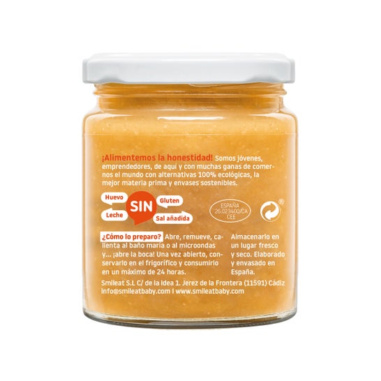 Smileat Tarrito Ecológico Cocidito Ternera y Jamón 230 g