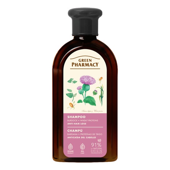 Green Pharmacy Champú Anticaída Bardana Proteínas Trigo 350 ml