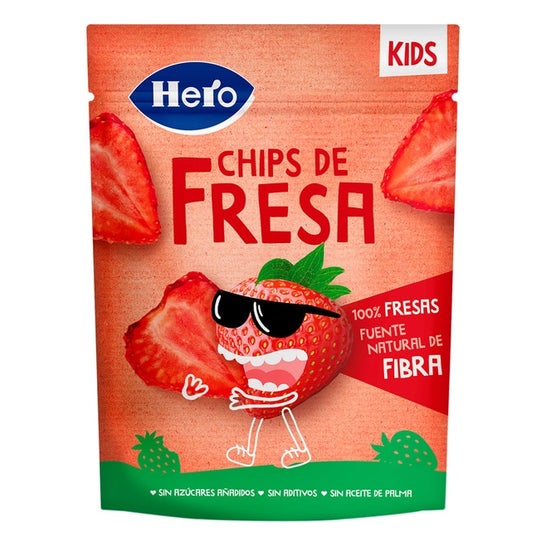 Hero Kids Chips de Fresa Sin Azúcares Añadidos 12g