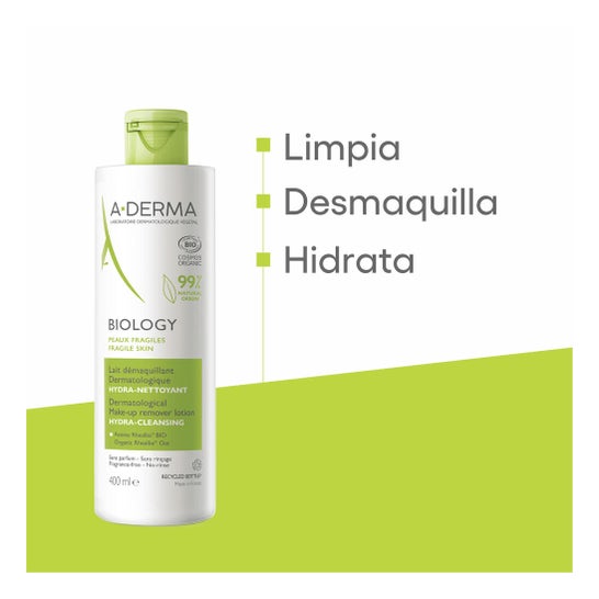 A-Derma Biology Leche Desmaquillante 400 ml