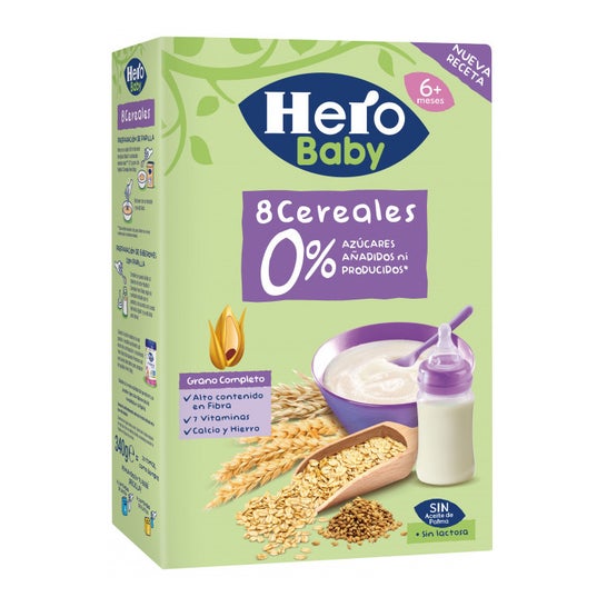 Hero Baby 8 Cereales 0% Azúcares Añadidos +6M 340g