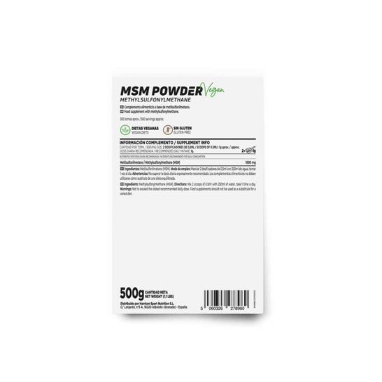HSN MSM Metilsulfonilmetano en Polvo 500 g