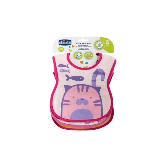 Chicco Easy Meal Babete Girl 6M+ 3 Unidades
