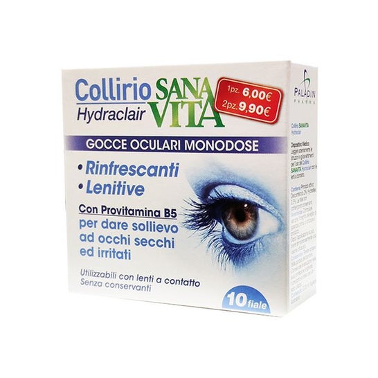 Sanavita Collirio Hydraclair Gotas Oculares 10 Ampollas