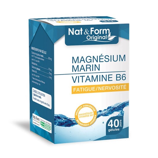 Nat Form Magnsium Marine Vitamin B6 40 Glules