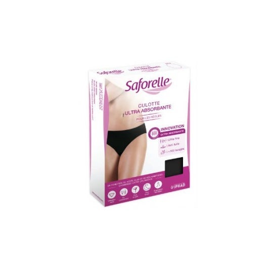 Saforelle Culotte Ultra Absorbente Negro Talla L