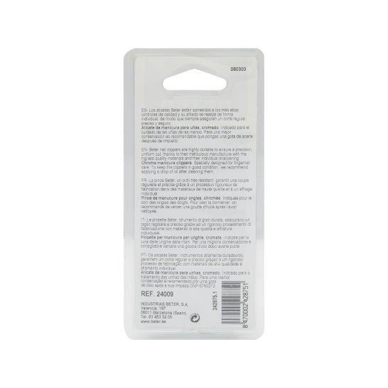 Beter Alicates Uñas Cromado 10,3 cm 1 ud