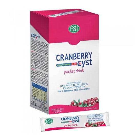 Cranberry Cyst drinkbare enveloppen 16uds