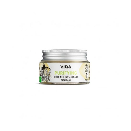 Pura Vida Purifying Facial Cream CBD Vanilla and Lemon Bio 30ml