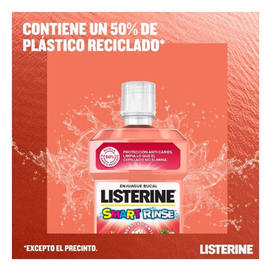 Listerine Smart Rinse Enjuague Bucal Frutos Rojos 500 ml