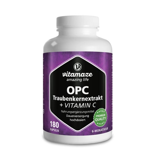 Vitamaze Opc Extracto de Semilla de Uva + Vitamina C 180caps