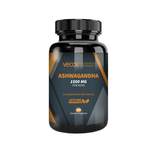 Vecos Nucoceuticals Ashwagandha 1500mg Extracto Seco Puro 100caps