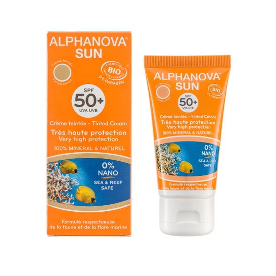 Alphanova Sun Crema Solar Color Medio SPF50+ Hipoalergénico 50g