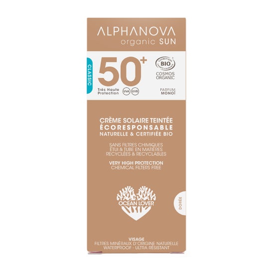 Alphanova Sun Medium Colour Sun Cream Spf50+ Hypoallergenic 50g