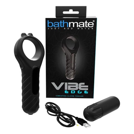 Bathmate Vibe Edge Cockring Bullet Black 1ud