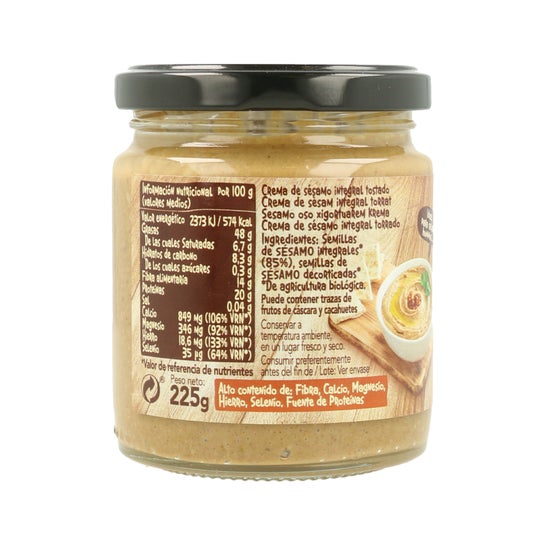 Biocop Tahín Integral Tostado Sin Sal 225 g