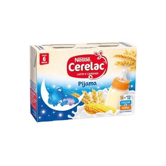 Nestlé Cerelac Leite e Cereais Pijama +6M 2x200ml Nestlé Cerelac Leite e Cereais Pijama +6M 2x200ml