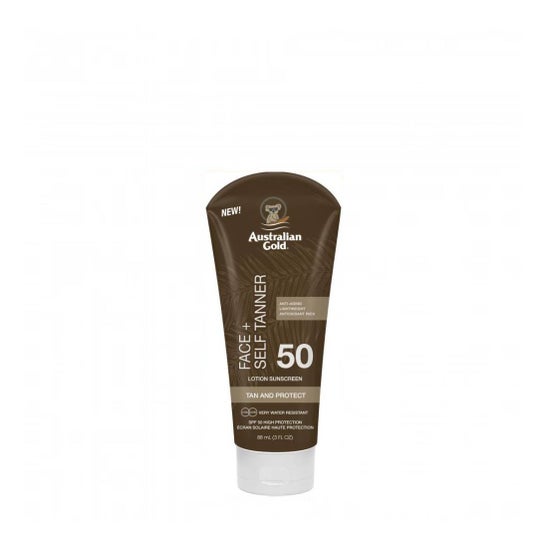 Australian Gold Face+Self Tanner Lotion SPF50 88ml