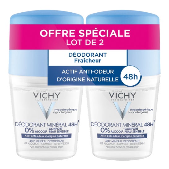 Vichy Desodorante Mineral 48h Roll-on 2x50ml