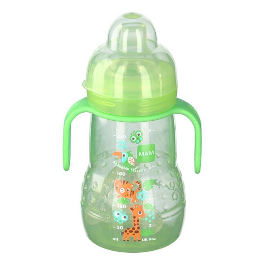 Botella de Transición Mam green 4 Meses y + 220 ml