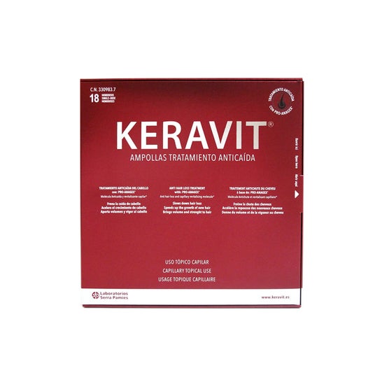 Keravit Ampollas Tratamiento Anticaída 18uds