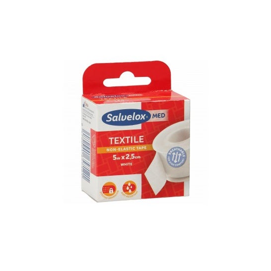 Salvelox esparadrapo téxtil blanco 5mx2 5 cm 1 ud