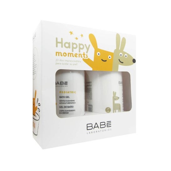 Babe Happy Moments Bath Gel + Body Milk Chest