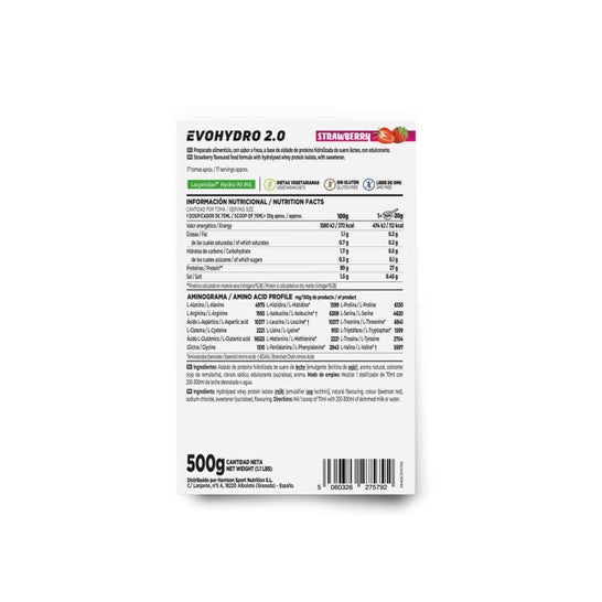 HSN Evohydro 2.0 Hydro Whey Fresa 500 g