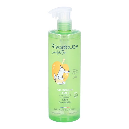 Rivadouce Loupiots Gel de Ducha 3 en 1 Chapeau l'Abricot 400 ml