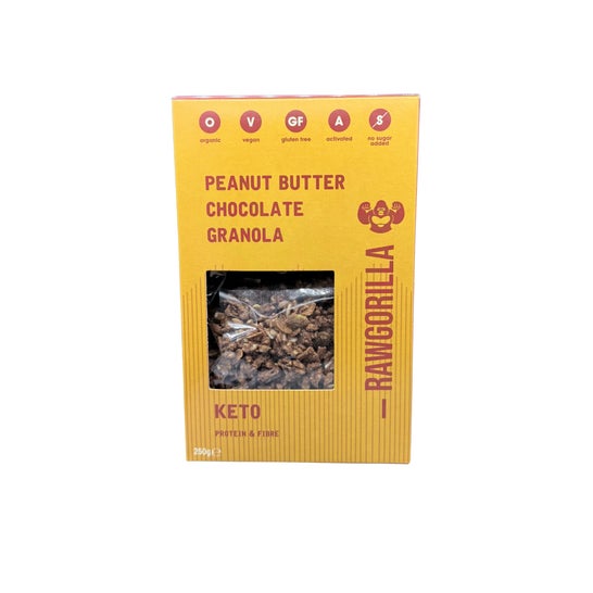 Raw Gorilla Granola Keto Erdnussbutter und Schokolade 250 g