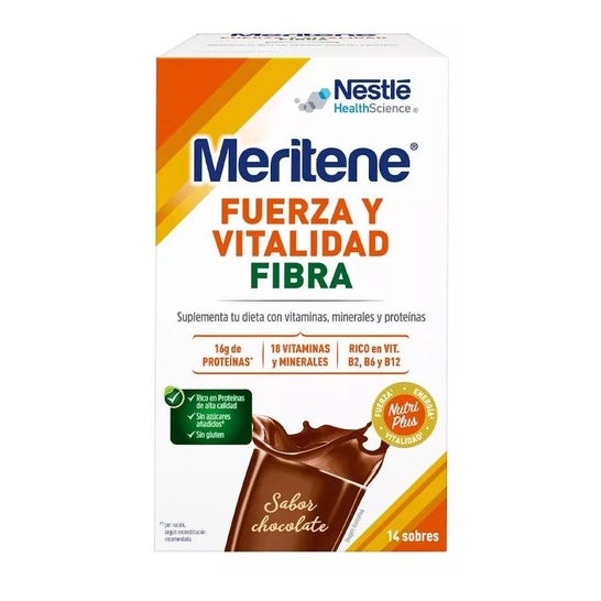 Meritene Fuerza y Vitalidad Fibra Chocolate 14 sobres Meritene Fuerza y Vitalidad Fibra Chocolate 14 sobres
