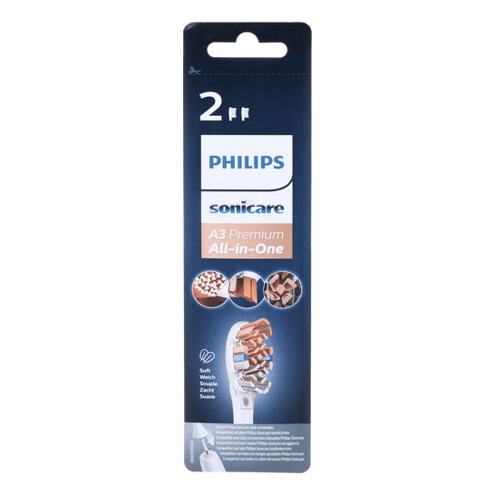 Philips Cabezal Cepillo Dental Premium Blanco 1 Par
