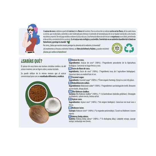 NaturGreen Azúcar de Coco Bio 300 g