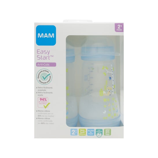 MAM baby flaske 0 BPA anticólico 260ml 2uds
