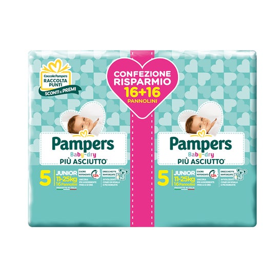 Pampers Baby Dry Duo Downcount J 32 Unità