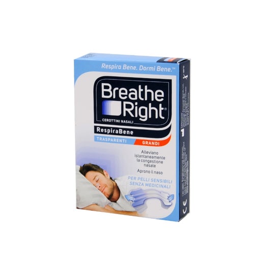 Breathe Right Respira Bien Parche Transparente Grande 10uds